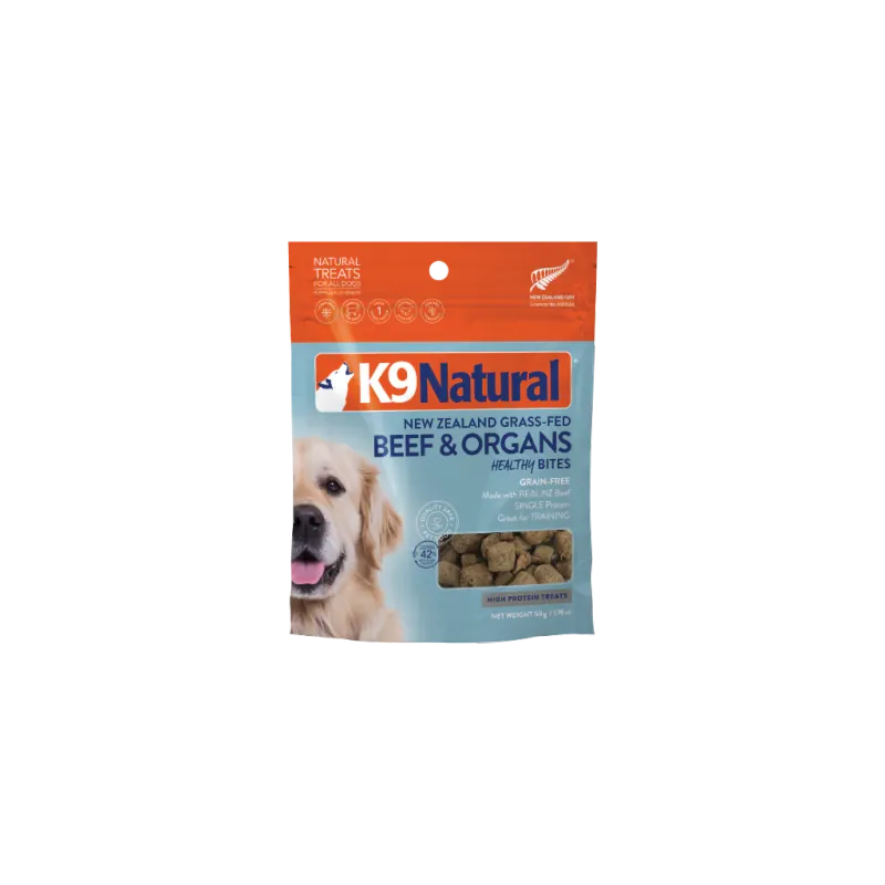 K9 NATURAL FREEZE DRIED BEEF &amp; ORGANS HEALTHY BITES 1.76oz/50g