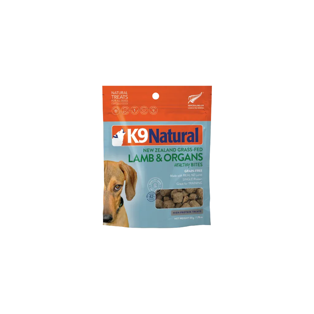 K9 NATURAL FREEZE DRIED LAMB &amp; ORGANS HEALTHY BITES 1.76g/50g