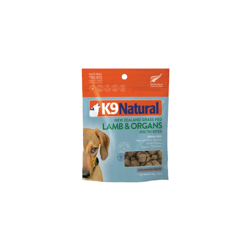 K9 NATURAL FREEZE DRIED LAMB &amp; ORGANS HEALTHY BITES 1.76g/50g