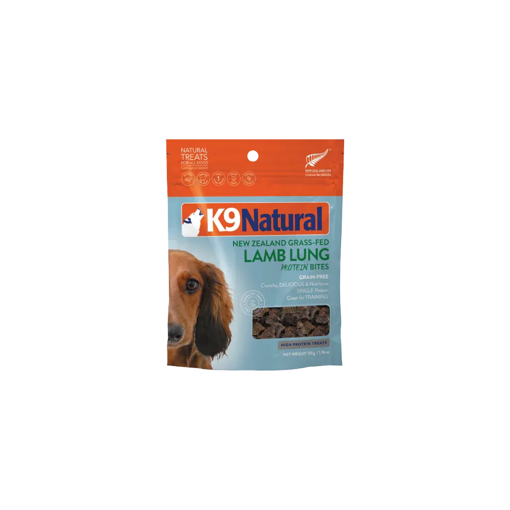 K9 NATURAL LAMB LUNG PROTEIN BITES 1.76g/50g