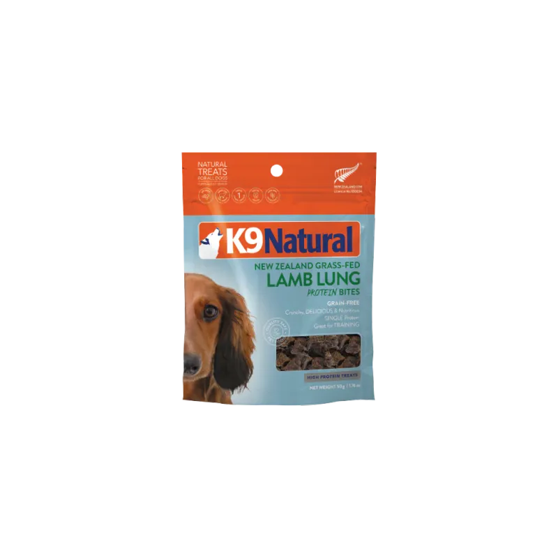 K9 NATURAL LAMB LUNG PROTEIN BITES 1.76g/50g