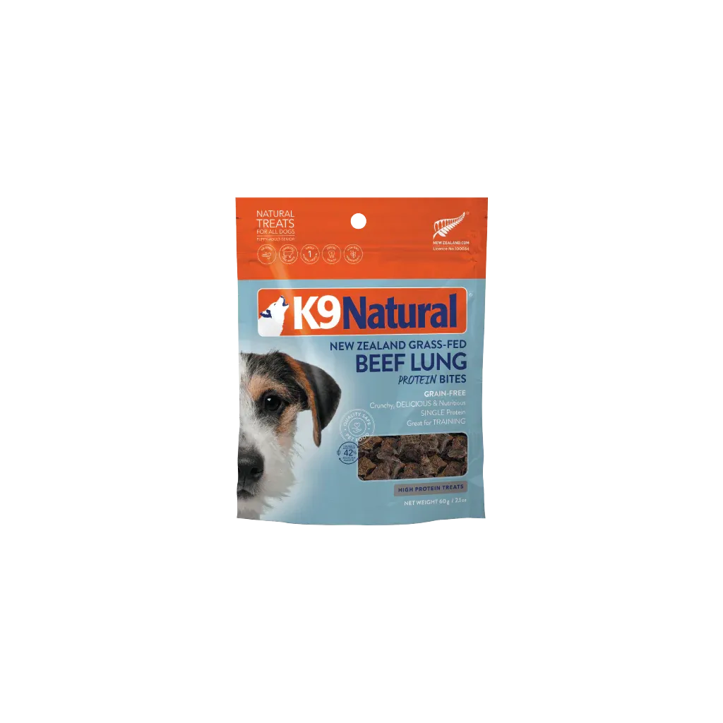 K9 NATURAL BEEF LUNG PROTEIN BITES 1.76oz/50g
