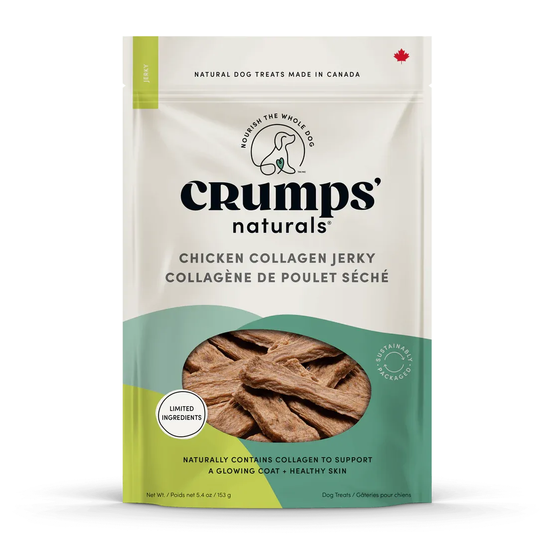 CRUMPS CHICKEN COLLAGEN JERKY 5.4oz/153g