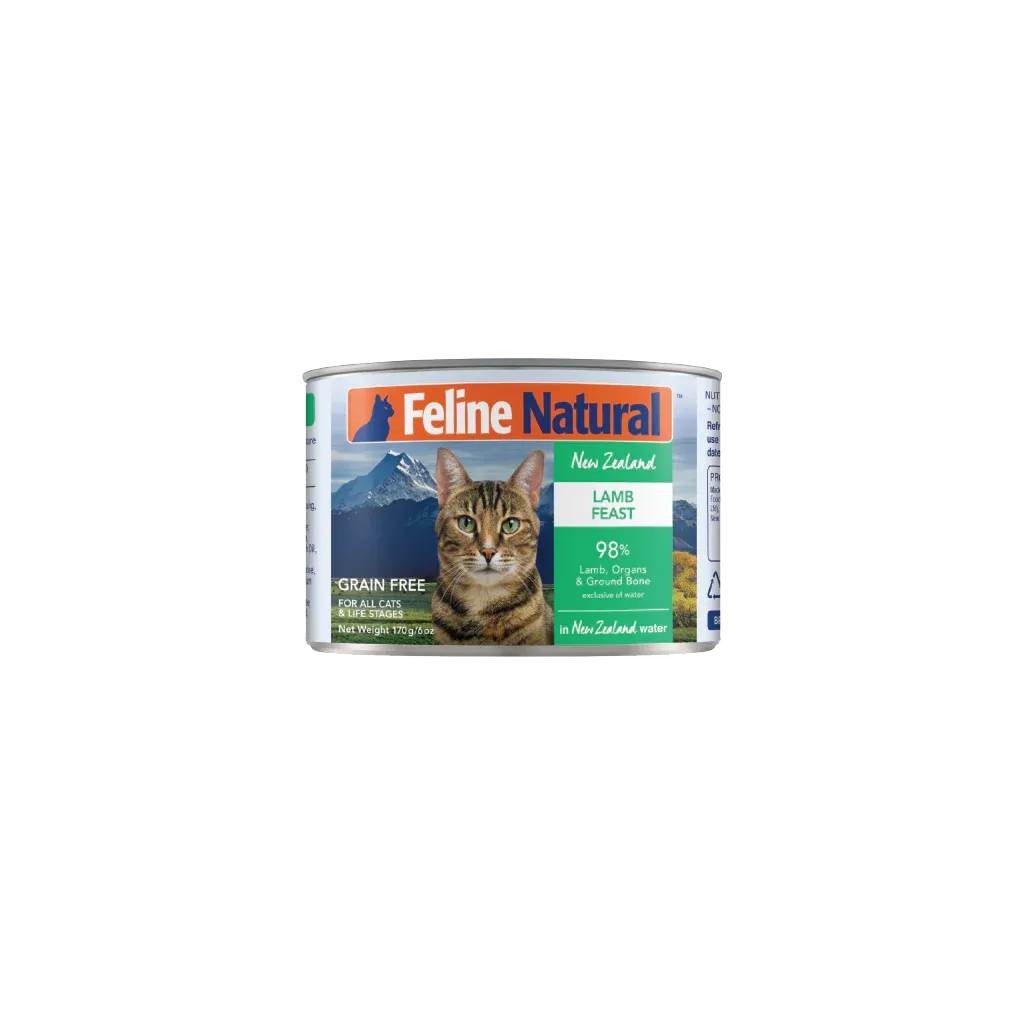 FELINE NATURAL LAMB FEAST CAN 6oz/170g