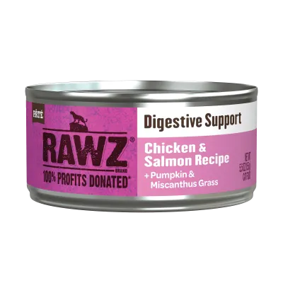 RAWZ CAT DIGESTIVE SUPPORT CHICKEN &amp; SALMON PATE 5.5oz/155g
