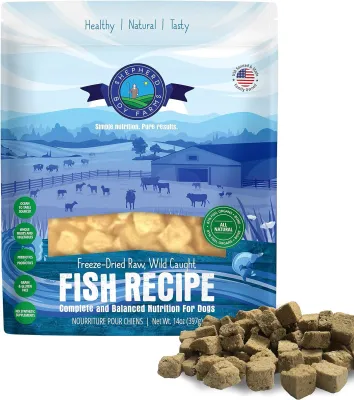 SHEPHERD BOY FARMS FREEZE DRIED RAW FISH RECIPE 14oz/397g