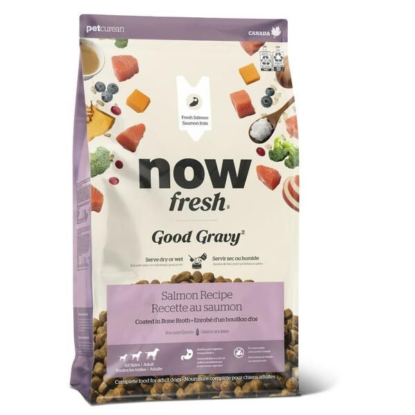 NOW FRESH DOG GOOD GRAVY SALMON RECIPE COATED IN BONE BROTH ADULT 3.5lb/1.59kg