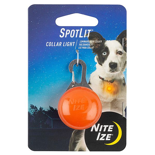 NITE IZE SPOTLIT COLLAR LIGHT ORANGE