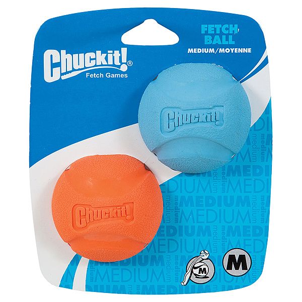 CHUCKIT! FETCH BALL MEDIUM 2pk