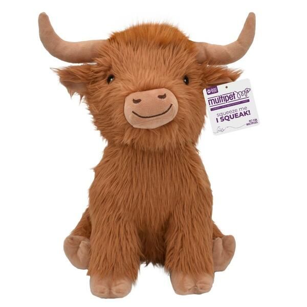 MULTIPET SHAGGY HIGHLAND COW ASSORTED 8&quot;