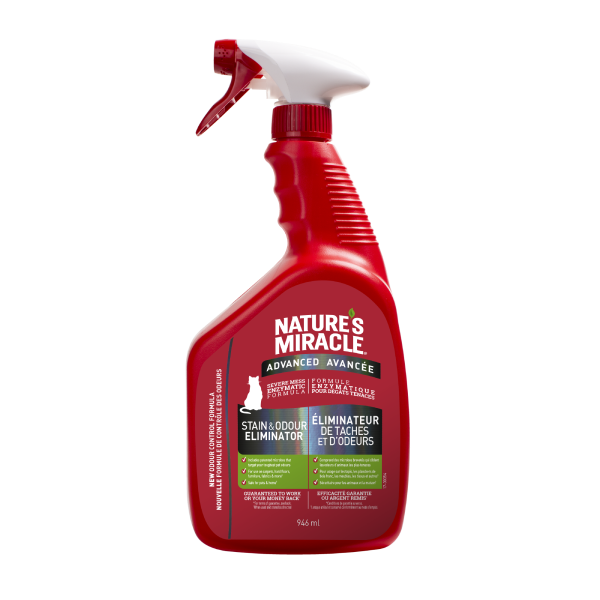 NATURES MIRACLE CAT ADVANCED STAIN &amp; ODOUR SPRAY 946ml