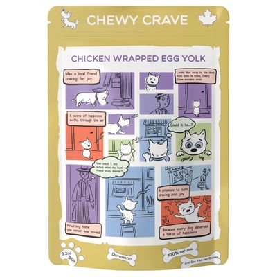 CHEWY CRAVE CHICKEN WRAPPED EGG YOLK 90g