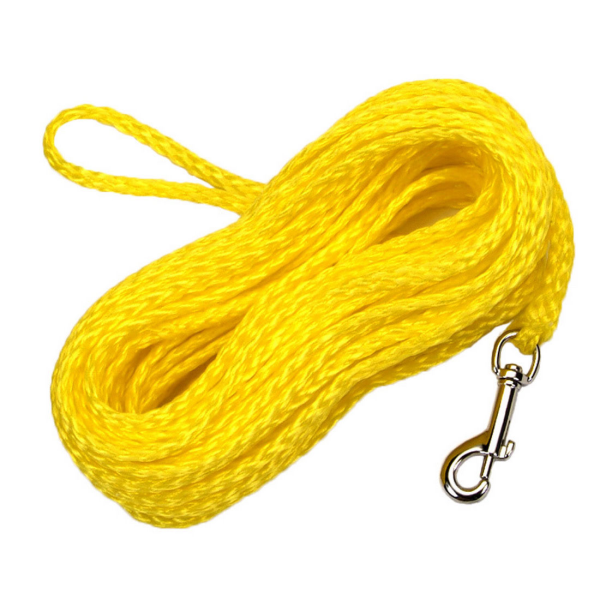 COASTAL WATER &amp; WOODS POLY CHECK CORD LONG LINE YELLOW 1/4&quot;x50&#39;