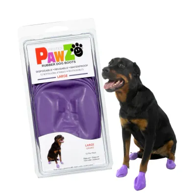 PAWZ DISPOSABLE BOOTS LARGE 4&quot; PURPLE 12pk