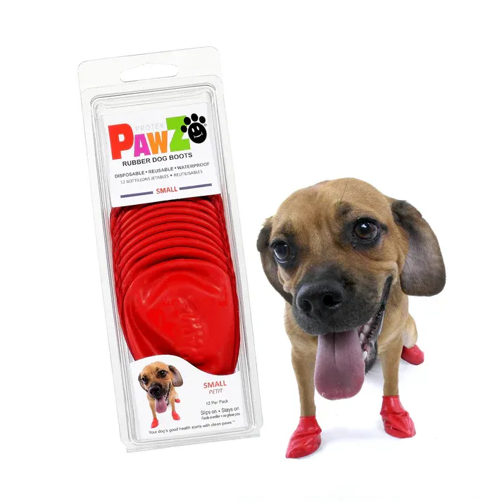 PAWZ DISPOSABLE BOOTS SMALL 2.5&quot; RED 12pk