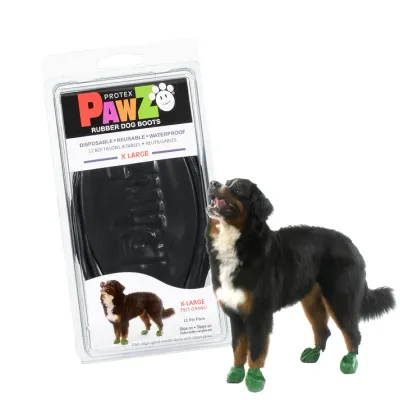 PAWZ DISPOSABLE BOOTS X-LARGE 5&quot; BLACK 12pk