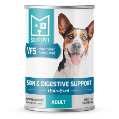 SQUARE PET VFS SKIN &amp; DIGESTIVE SUPPORT 13oz/369g
