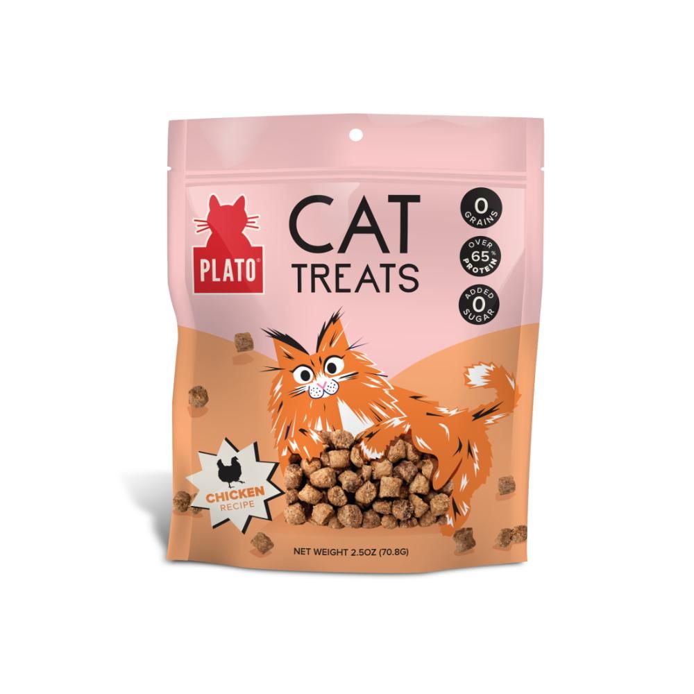PLATO AIR-DRIED CAT TREATS CHICKEN RECIPE 2.5oz/70.8g