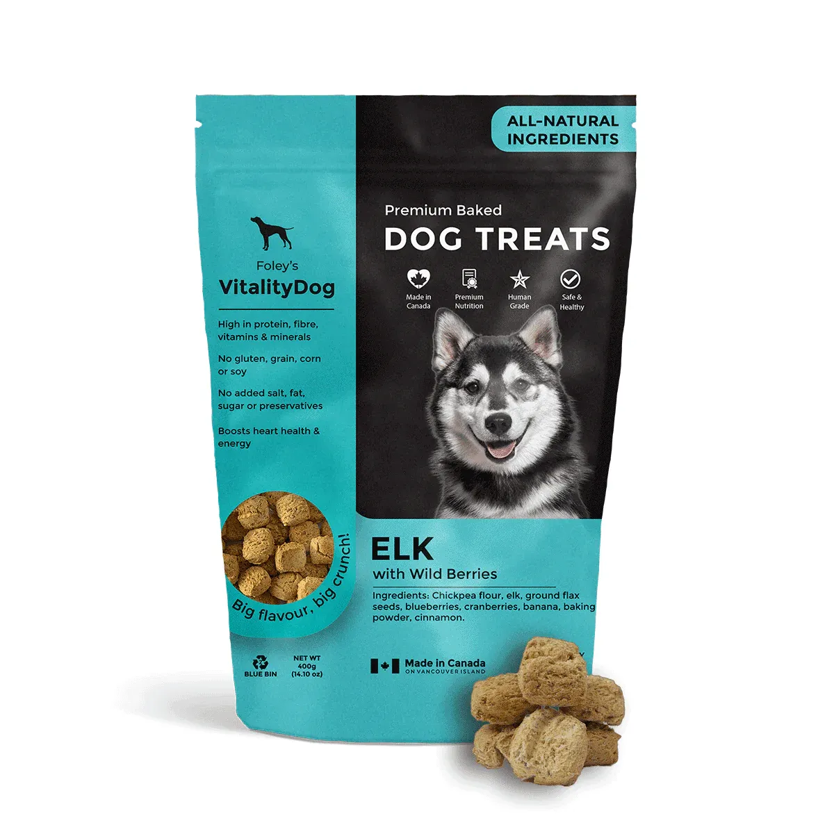 FOLEY&#39;S VITALITYDOG ELK WITH WILD BERRIES 14.1oz/400g