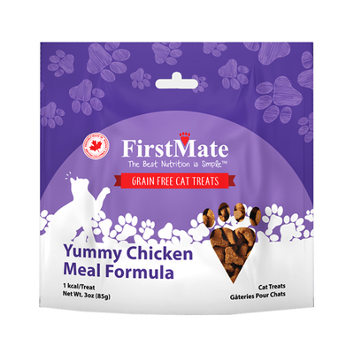 FIRSTMATE CAT TREATS YUMMY CHICKEN MEAL FORMULA 3oz