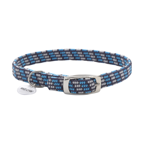 COASTAL ELASTACAT REFLECTIVE SAFETY COLLAR GREY &amp; BLUE