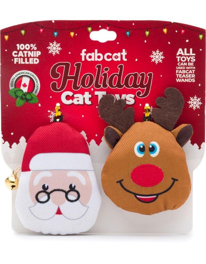 FABCAT SANTA &amp; REINDEER CAT TOY