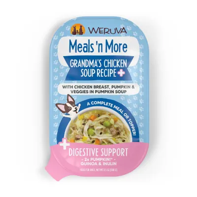 WERUVA DOG MEALS&#39;N MORE GRANDMA&#39;S CHICKEN SOUP +DIGESTIVE SUPPORT 3.5oz/100g