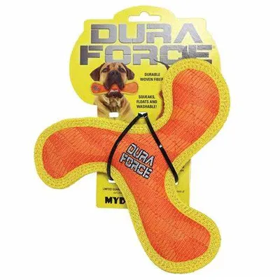 TUFFY TOYS DURAFORCE JR BOOMERANG TIGER ORANGE &amp; YELLOW