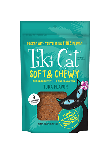 TIKI CAT TREATS SOFT &amp; CHEWY GRAIN FREE TUNA 6oz