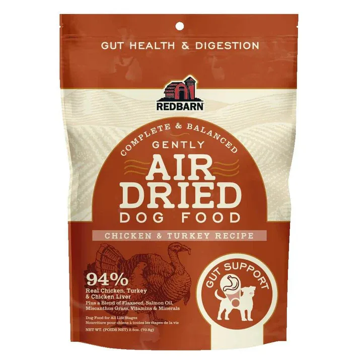 REDBARN AIR DRIED CHICKEN &amp; TURKEY RECIPE WITH GUT SUPPORT 2.5oz/70.8g