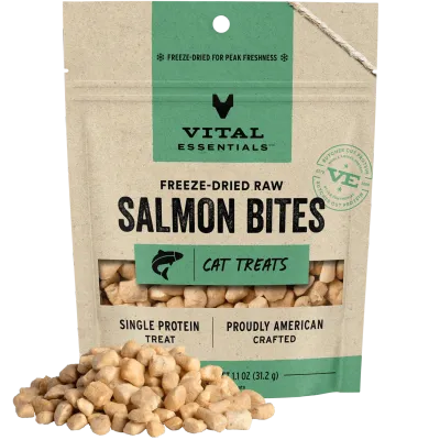 VITAL ESSENTIALS FREEZE DRIED SALMON BITES 0.9oz