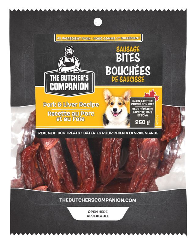 BUTCHERS COMPANION PORK &amp; LIVER SAUSAGE BITES 175g 15pk