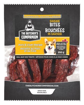 BUTCHERS COMPANION PORK &amp; LIVER SAUSAGE BITES 175g 15pk