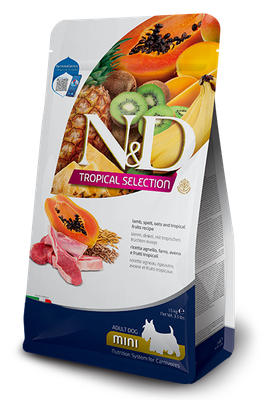 FARMINA N&amp;D DOG TROPICAL SELECTION LAMB MINI 3.3lb/1.5kg