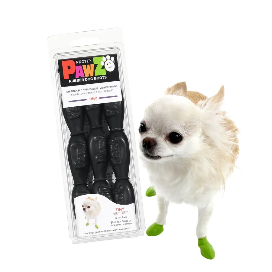 PAWZ DISPOSABLE BOOTS TINY 1&quot; BLACK 12pk