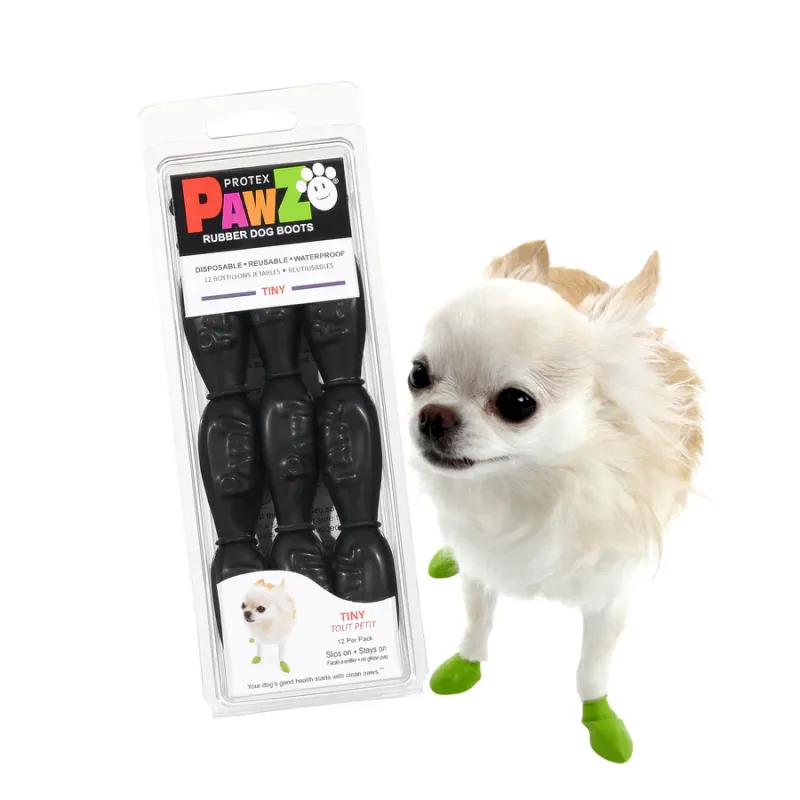 PAWZ DISPOSABLE BOOTS TINY 1&quot; BLACK 12pk