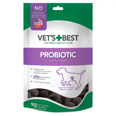 VET&#39;S BEST DOG  PROBIOTIC SOFT CHEWS 30ct 4.2oz/120g