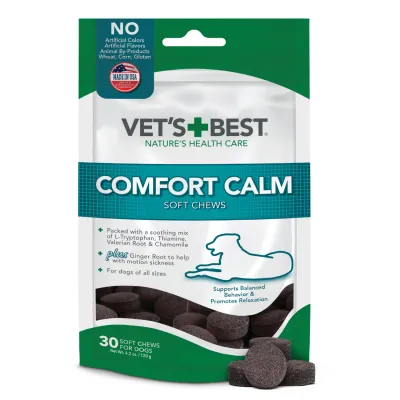 VET&#39;S BEST DOG  COMFORT CALM SOFT CHEWS 30ct 4.2oz/120g