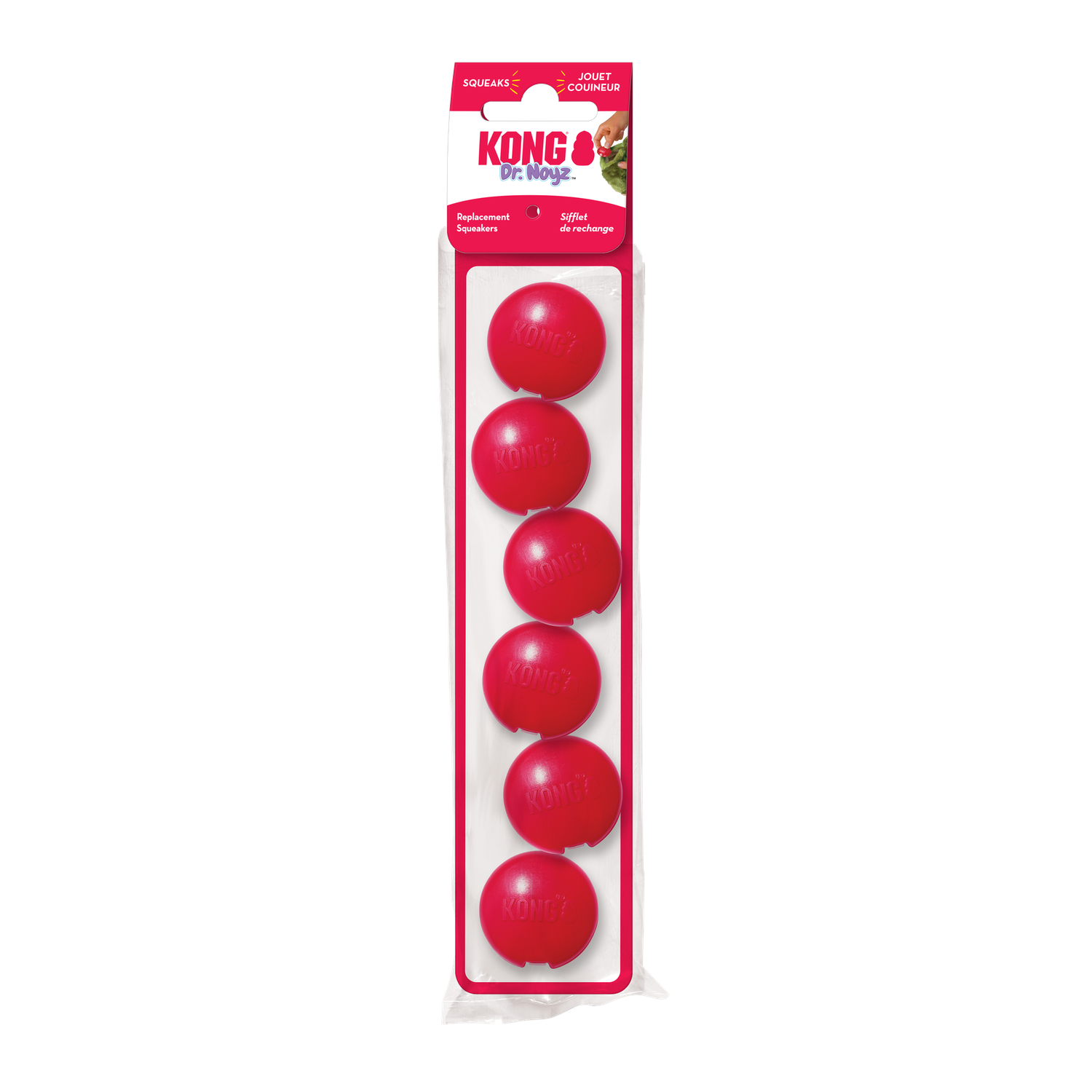 KONG DR NOYZ REFILL SQUEAKERS SMALL 6pk