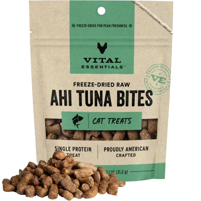 VITAL ESSENTIALS FREEZE DRIED AHI TUNA BITES 1.1oz