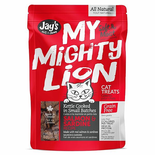 JAY&#39;S MY MIGHTY LION SALMON &amp; SARDINE RECIPE 75g