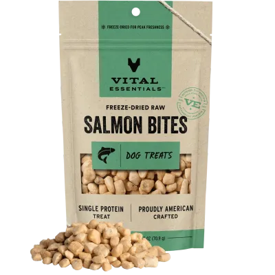 VITAL ESSENTIALS FREEZE DRIED SALMON BITES 2.5oz