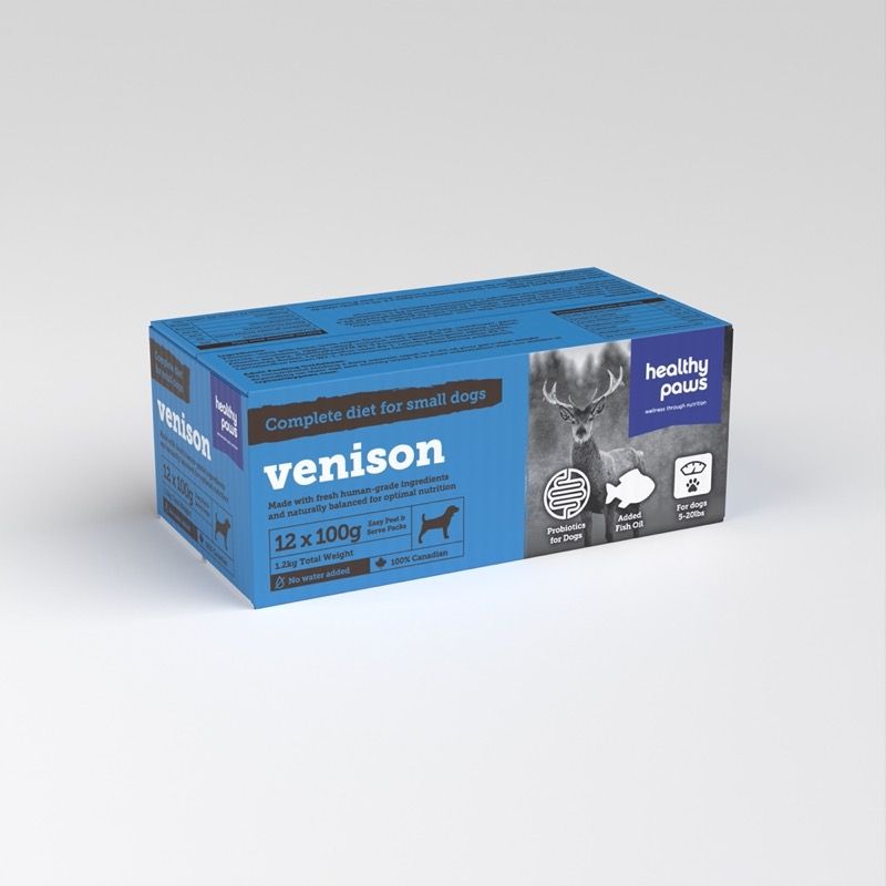 HEALTHY PAWS DOG VENISON DINNER 3.5oz/100g x12