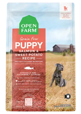 OPEN FARM DOG GRAIN FREE PUPPY SALMON &amp; SWEET POTATO 4lb/1.81kg