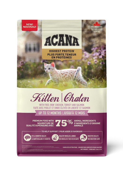 ACANA CAT HIGHEST PROTEIN KITTEN 4lb/1.8kg