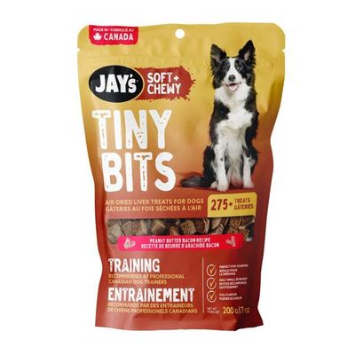 JAY&#39;S SOFT &amp; CHEWY TINY BITS TRAINING TREATS PEANUT BUTTER BACON RECIPE 200g/7oz