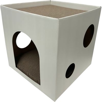 BAD KITTY BOX SHAPE CARDBOARD SCRATCHER