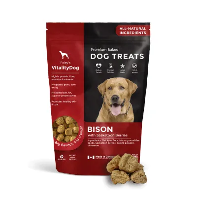 FOLEY&#39;S VITALITYDOG BISON WITH SASKATOON BERRIES 14.1oz/400g