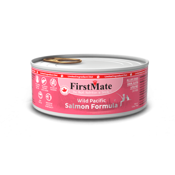 FIRSTMATE CAT LID GRAIN FREE WILD CAUGHT SALMON FORMULA 5.5oz/156g
