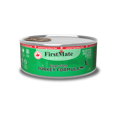 FIRSTMATE CAT LID GRAIN FREE CAGE-FREE TURKEY FORMULA 5.5oz/156g